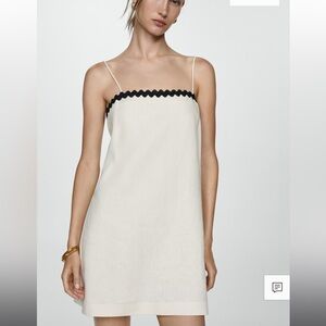 Mango linen dress sz XL